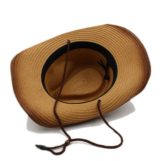 Cowboy Chic Khaki Straw Hat